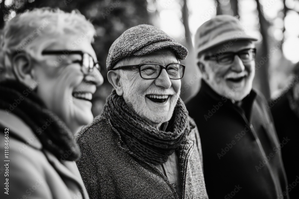 Group of Older Men Standing Together Group of Older Men Standing Together