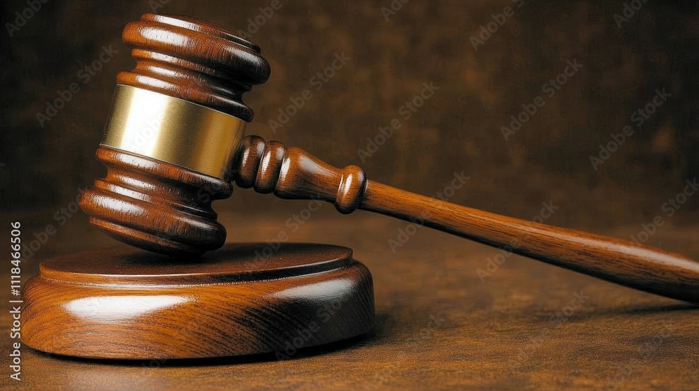 A wooden gavel resting on a sound block, symbolizing justice. A wooden gavel resting on a sound block, symbolizing justice.
