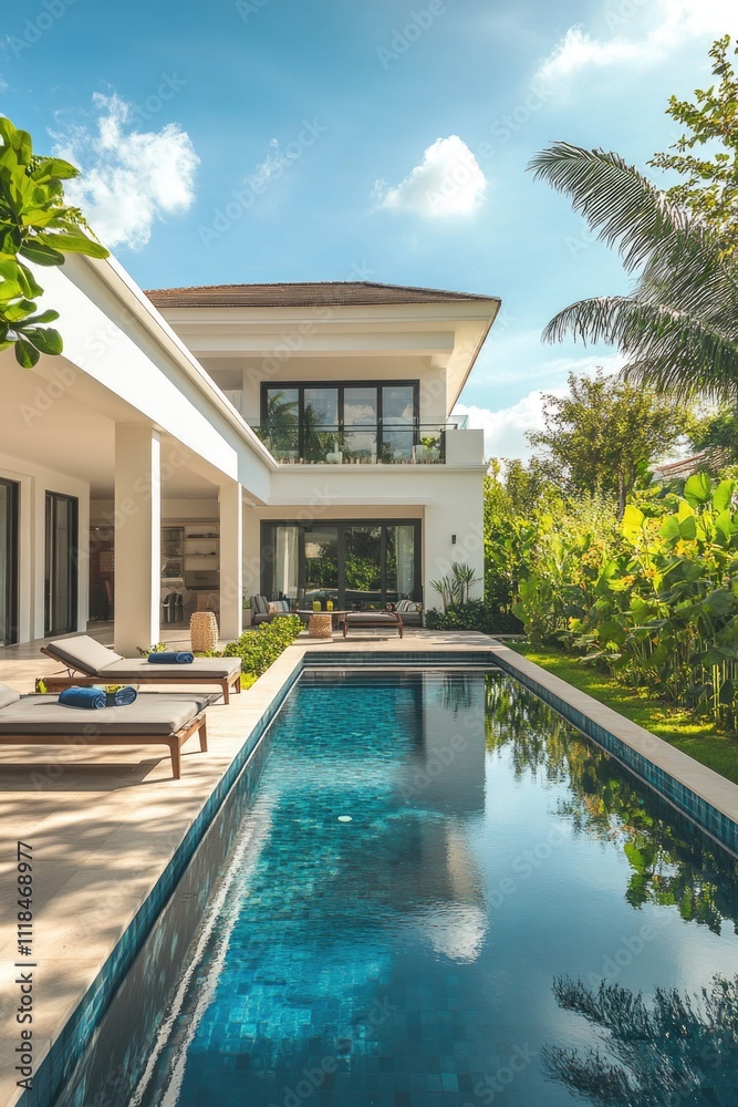 Fototapeta premium House with swimming pool