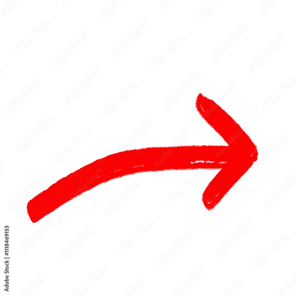 Hand-Drawn Black Right Arrow Marker - Isolated Design-arrow marker isolated png mark hand draw