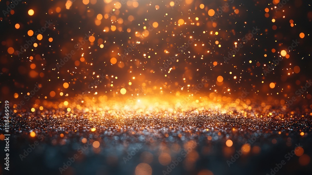 Sparkling golden glitter texture background.