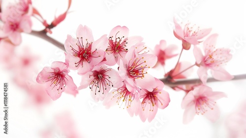 Stunning Close-Up of Delicate Pink Cherry Blossoms in Full Bloom