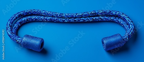 A pair of blue ear plugs on a blue background