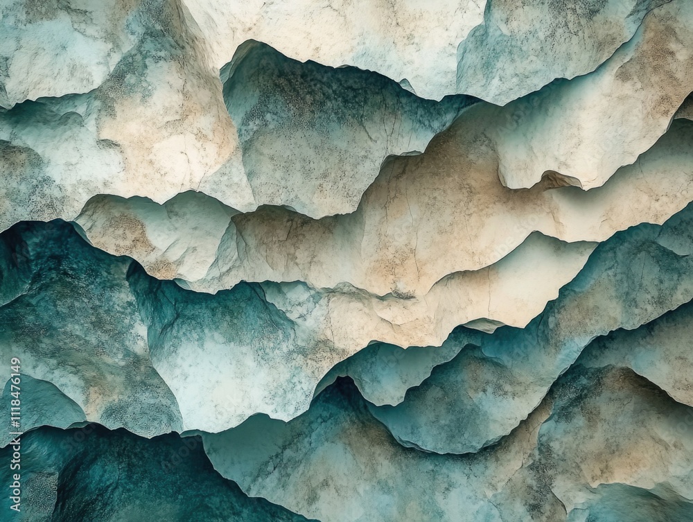 Naklejka premium Iceberg cluster at sea