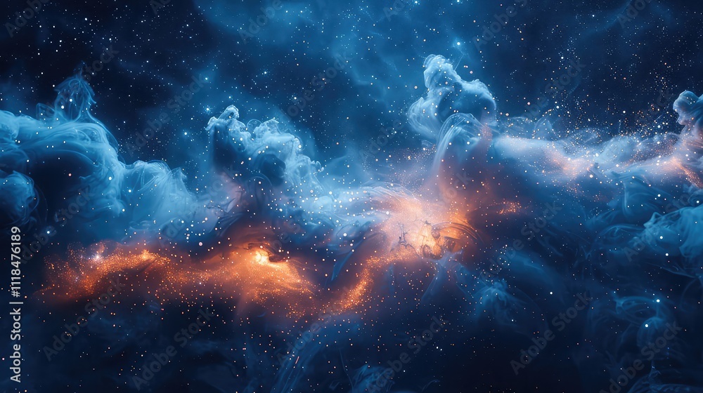 Obraz premium A Majestic Symphony of Nature: Dynamic Weather Unleashed with Dark Clouds, Lightning, and Rain