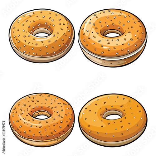 Bagel with cartoon style vol-2