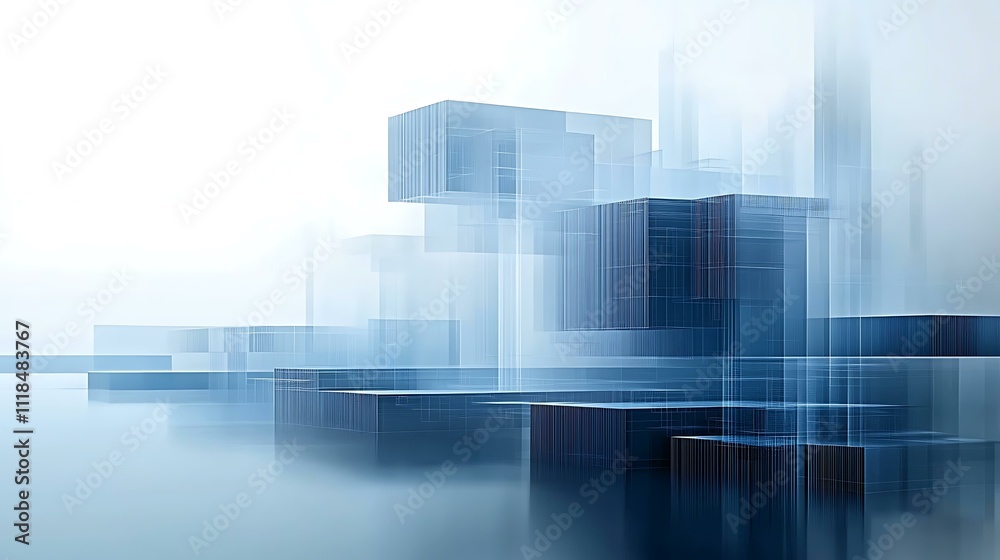 Abstract Futuristic Cityscape Design