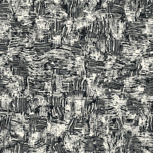 Black And White Irregular Brush Strokes Pattern