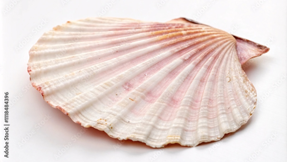 Piece of broken seashell on white background Piece of broken seashell on white background