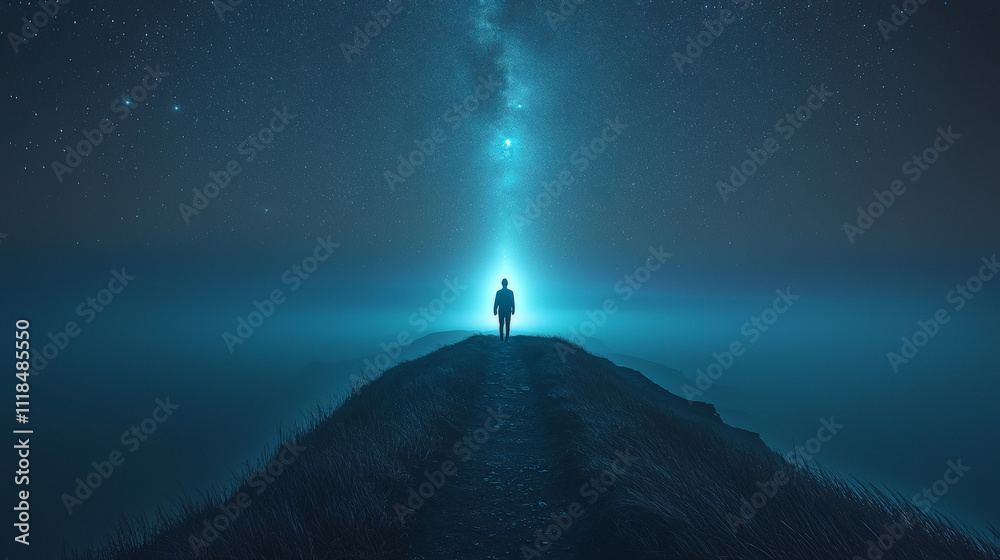 A clean and minimalistic photograph of the night sky, showcasing a serene expanse of darkness dotted with faint stars. Generative AI A clean and minimalistic photograph of the night sky, showcasing a serene expanse of darkness dotted with faint stars. Generative AI