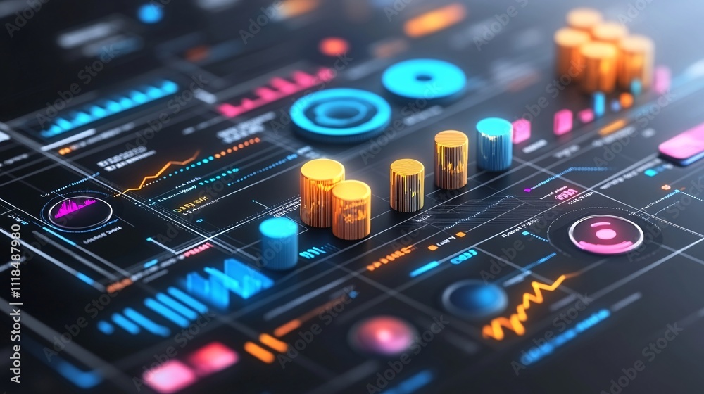 Fototapeta premium digital transformation and customer data