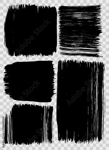 Hand drawn rectangle backgrounds created by dry brush.