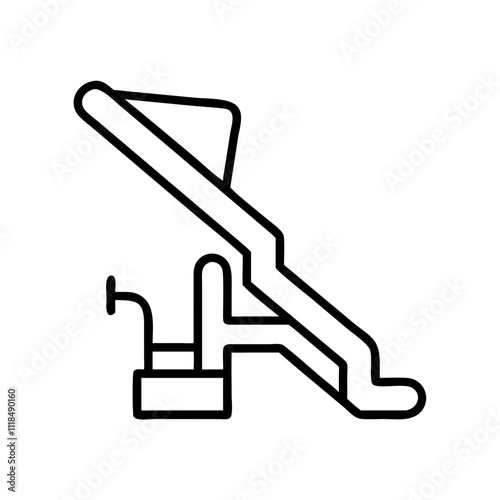 Stair-lift Icon in Black Outline, Modern Design, Accessibility Concept