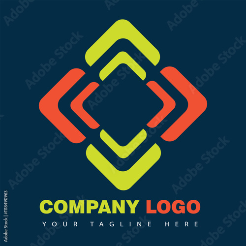 Modern, Latest Geometric Company Logo Design with Bold Colors and a Professional Look