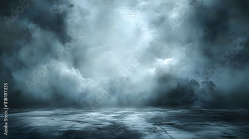 Abstract Background Dark Clouds with Floor Illustration