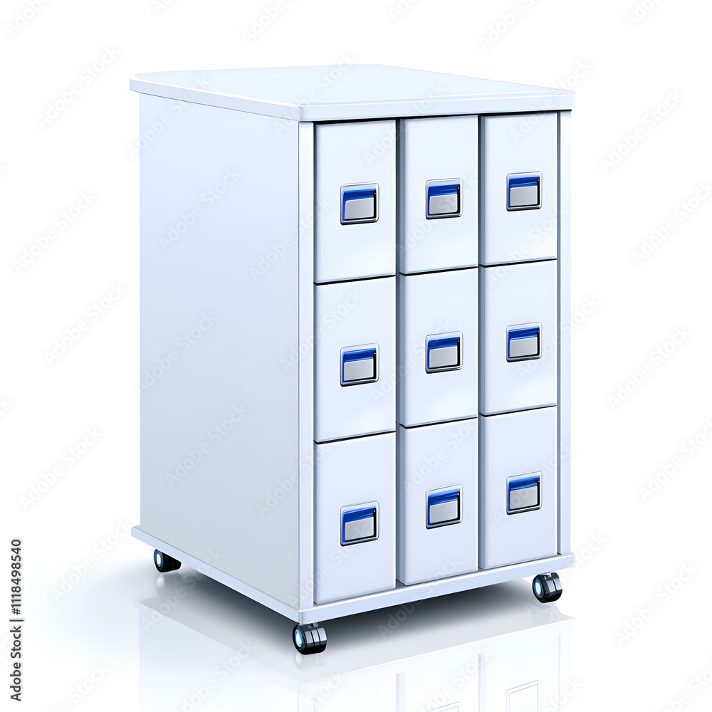 Modern storage cabinet with nine compartments, designed for home or office organization and efficiency Modern storage cabinet with nine compartments, designed for home or office organization and efficiency