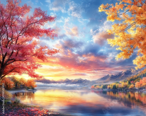 Stunning Vibrant Panoramic Landscape Photography Capturing Nature's Beauty in High Resolution for an Inspiring Visual Experience