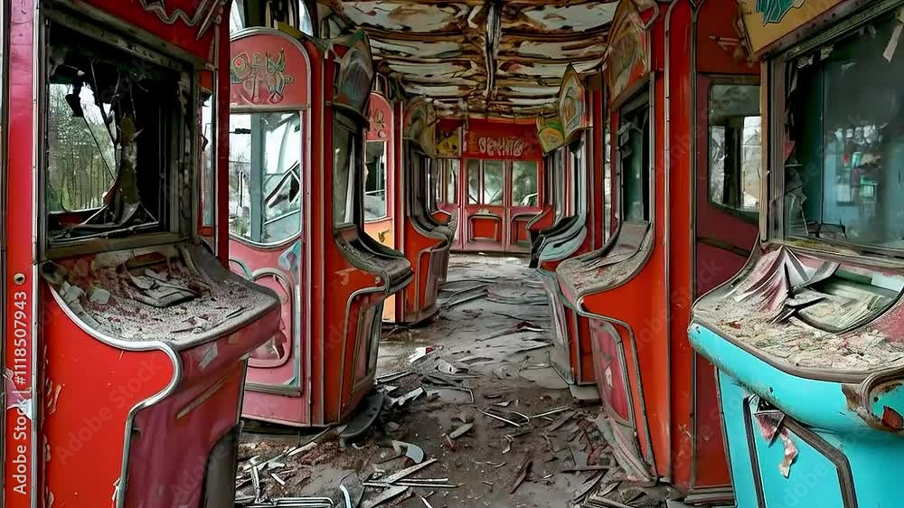 an abandoned trolley car