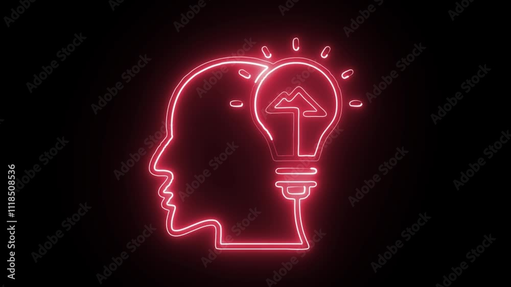 glowing neon planet earth icon isolated on black background. HD video motion graphic animation glowing neon planet earth icon isolated on black background. HD video motion graphic animation
