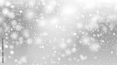 Snow Christmas background. White snowflakes on grey background. Vector illustration.