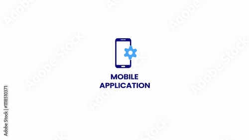 Mobile application icon animation, mobile apps Setting Logo, smart phone application.