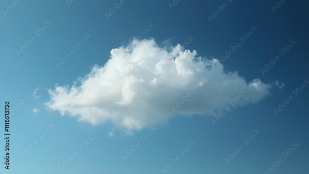 Serene Single White Cloud in Deep Blue Sky, Calming Nature Background Image, Effortlessly Floating, Wispy Cumulus Cloud, Transparent Background Serene Single White Cloud in Deep Blue Sky, Calming Nature Background Image, Effortlessly Floating, Wispy Cumulus Cloud, Transparent Background