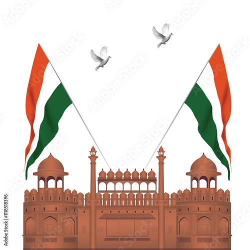 26 January Happy Republic Day India Vector Illustration photo