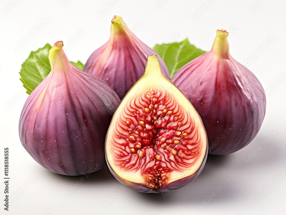 Obraz premium Close-Up of Fresh Figs for Healthy Snack or Dessert