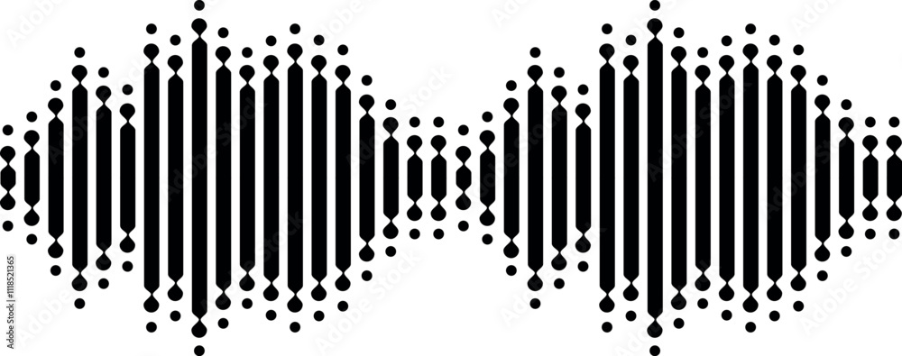 Black sound waves pulsating with energy, visualizing abstract music, radio signal frequency, and digital voice, forming a dynamic tune equalizer vector set against a clean white background Black sound waves pulsating with energy, visualizing abstract music, radio signal frequency, and digital voice, forming a dynamic tune equalizer vector set against a clean white background