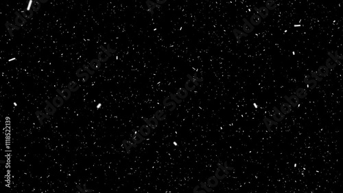 4K Falling Snow Overlay: Isolated Snowflakes for Motion Graphics & Intense Storm Effects. Alpha Channel