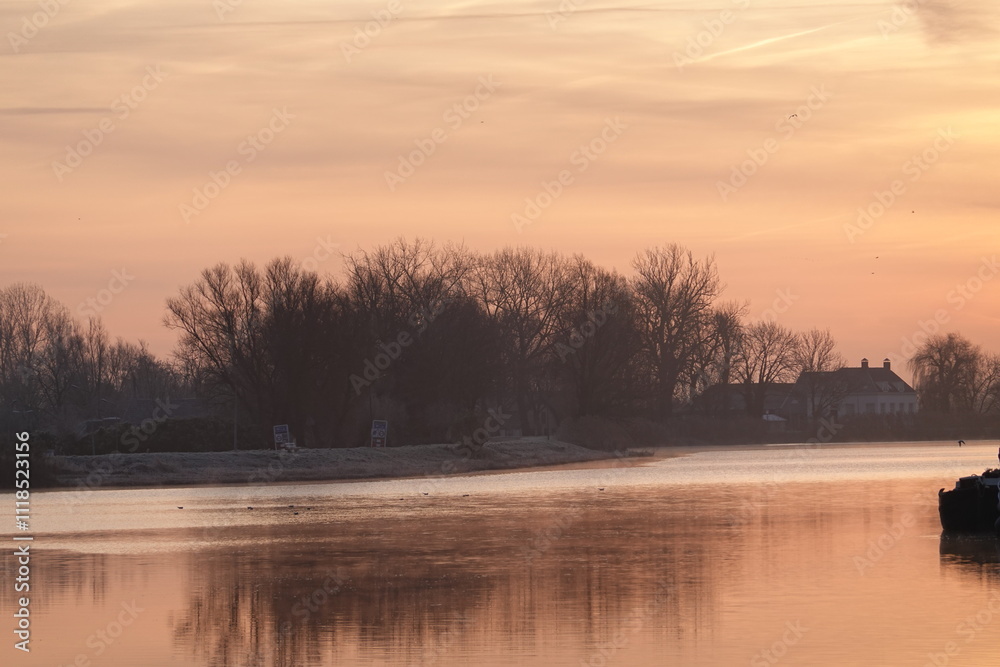 Sunrise in Weesp in the morning Sunrise in Weesp in the morning