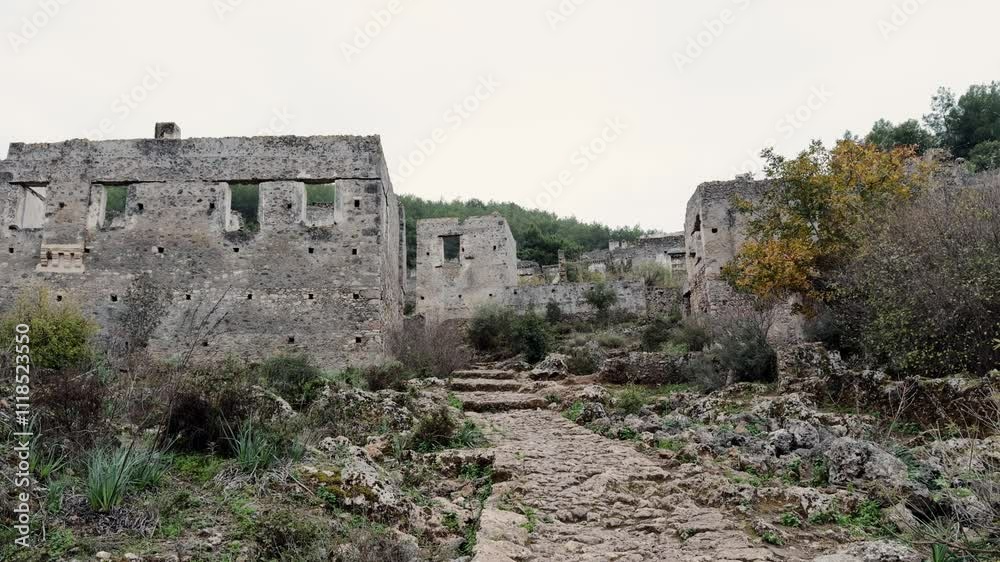 Ancient Greek village grey skies and overcast day Ancient Greek village grey skies and overcast day