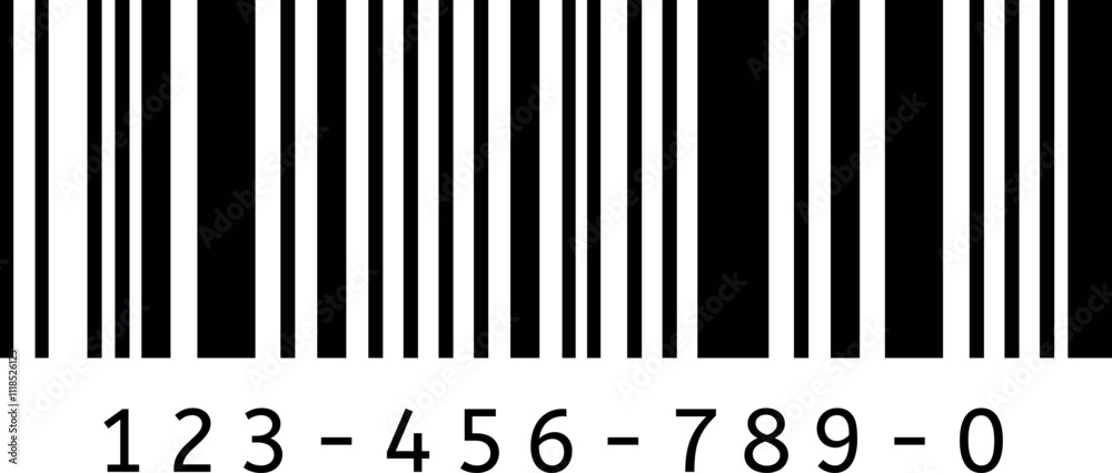 Black and white barcode displaying numbers zero through nine, serving as an essential tool for retail product identification and efficient inventory management in various business settings Black and white barcode displaying numbers zero through nine, serving as an essential tool for retail product identification and efficient inventory management in various business settings
