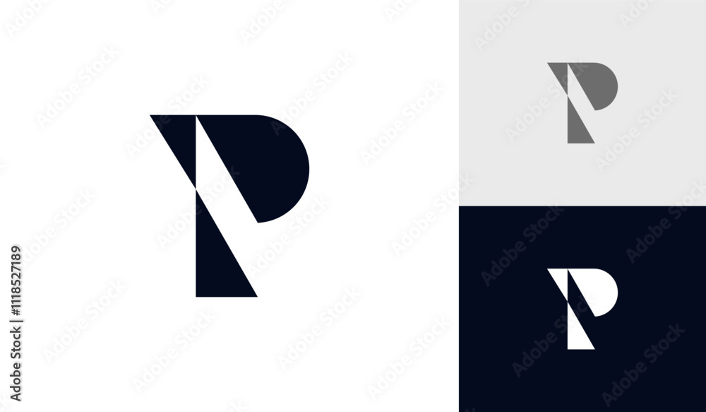 Letter P initial monogram logo design vector Letter P initial monogram logo design vector