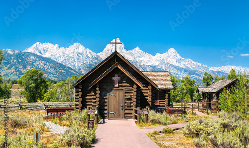 Tableau sur toile Historic Chapel of the Transfiguration in Grand Teton National Park, Wyoming, Un