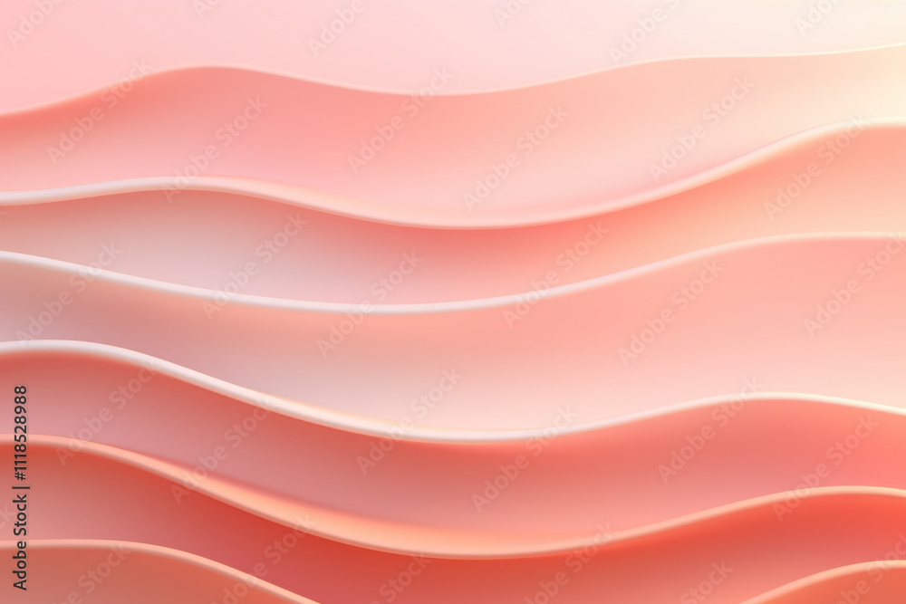 Soft pastel pink background with gentle waves creating soothing and calming effect. Ideal for design projects, wallpapers, or backgrounds