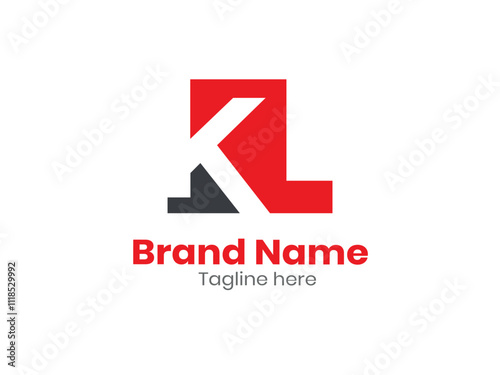 Vector KL logo, Letter KL, KL letter logo design. Initial letter LK uppercase monogram logo.
