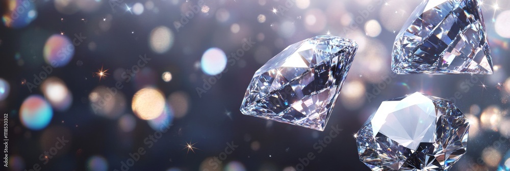 Sparkling diamonds on glittering background Sparkling diamonds on glittering background