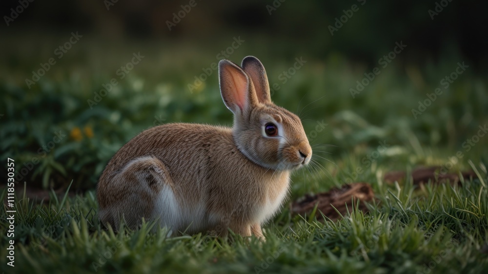 Fototapeta premium Cute Bunny in Grass