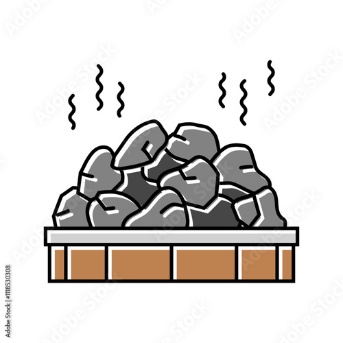 rocks sauna color icon vector. rocks sauna sign. isolated symbol illustration