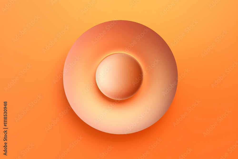 soft light orange background features circular design with central sphere, creating warm and inviting atmosphere. This abstract composition evokes sense of calm and creativity soft light orange background features circular design with central sphere, creating warm and inviting atmosphere. This abstract composition evokes sense of calm and creativity