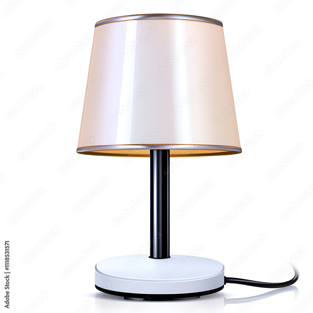 Fototapeta premium Stylish modern table lamp with a sleek design, perfect for home decor and lighting needs