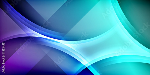 Expressive poster with shadow lines. Features technology, minimalist, and business themes, bright vibrant color schemes