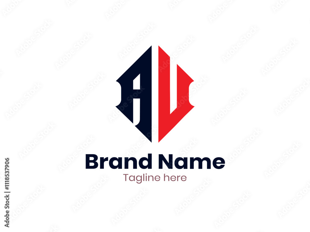 AU, UA letter logo design. Initial letter UA uppercase monogram logo. AU, UA letter logo design. Initial letter UA uppercase monogram logo.