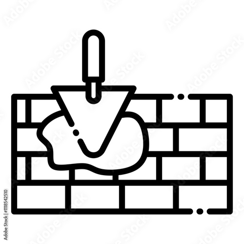 Plastering icon vector