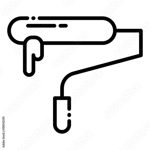 Paint roller icon vector