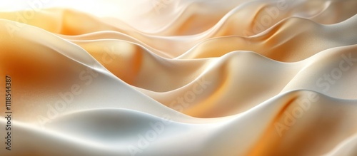 Abstract cream and gold fabric waves.