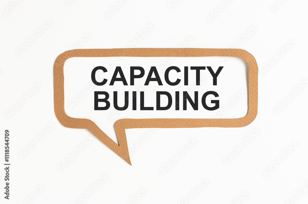 Lettering Capacity Building, in a frame on a white background Lettering Capacity Building, in a frame on a white background