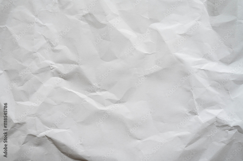 Obraz premium Empty White Crumpled Peace of Paper