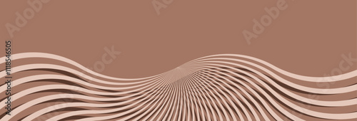 Abstract Soft Warming Brown Mocha Mousse background with light rays. Luxury long natural backdrop. Geometric art digital screen. Poster, banner. wallpaper. Presentation card. Copy space. Cover design.